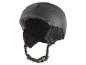 Casque de ski noir avec sangle d'ajustement.