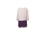 Robe pull rose pâle avec jupe plissée violette pour enfant