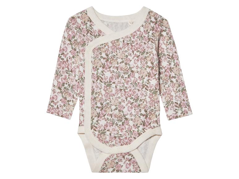 Body bébé avec encolure enveloppante et imprimé floral.