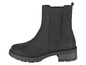 Bottines Chelsea noires à semelle plate.