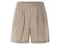 Shorts beige en lin, style décontracté.