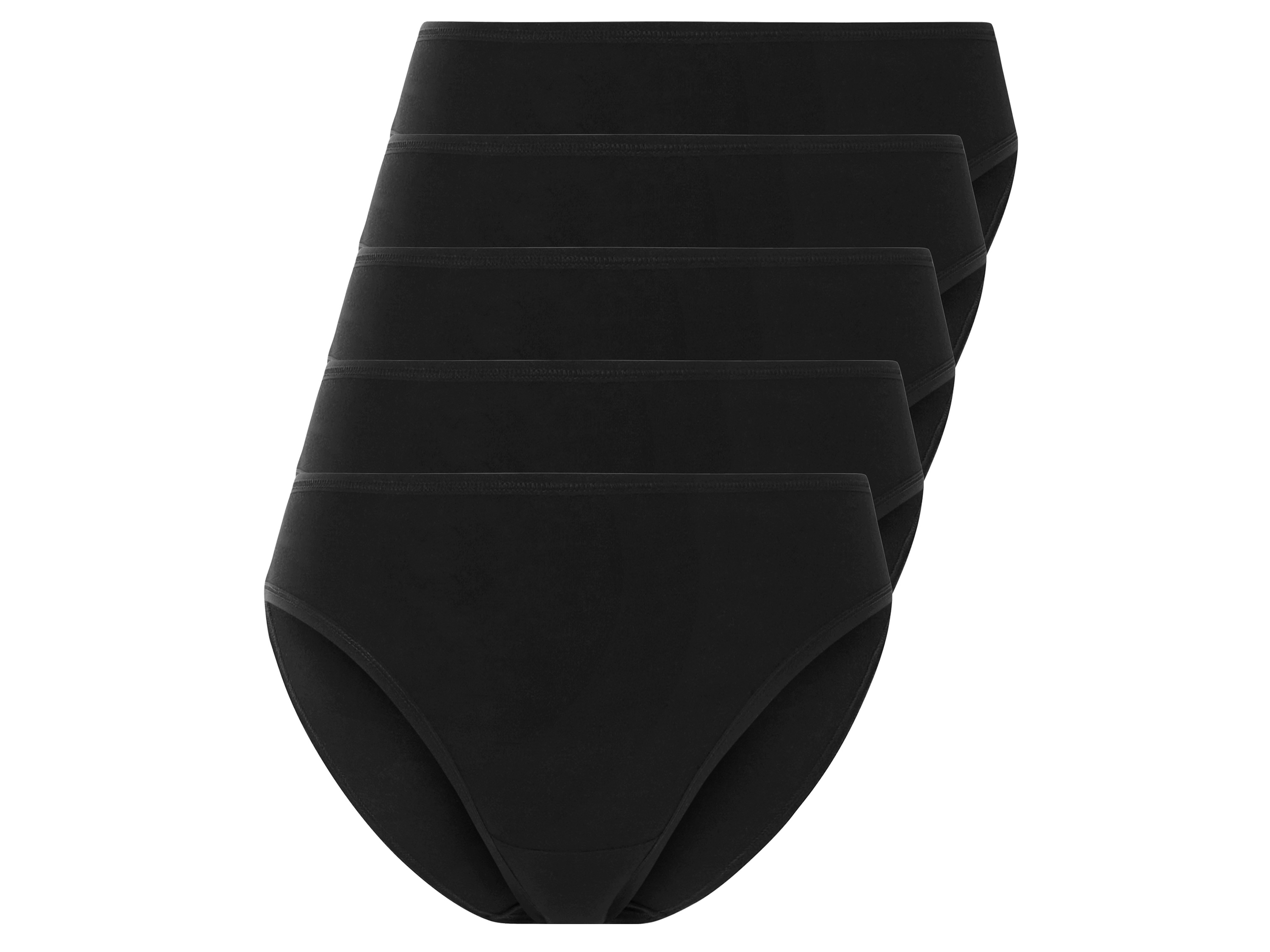 esmara® Lot de 5 slips femme (noir, M(38/40))