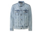Une veste en jean bleu clair pour homme.