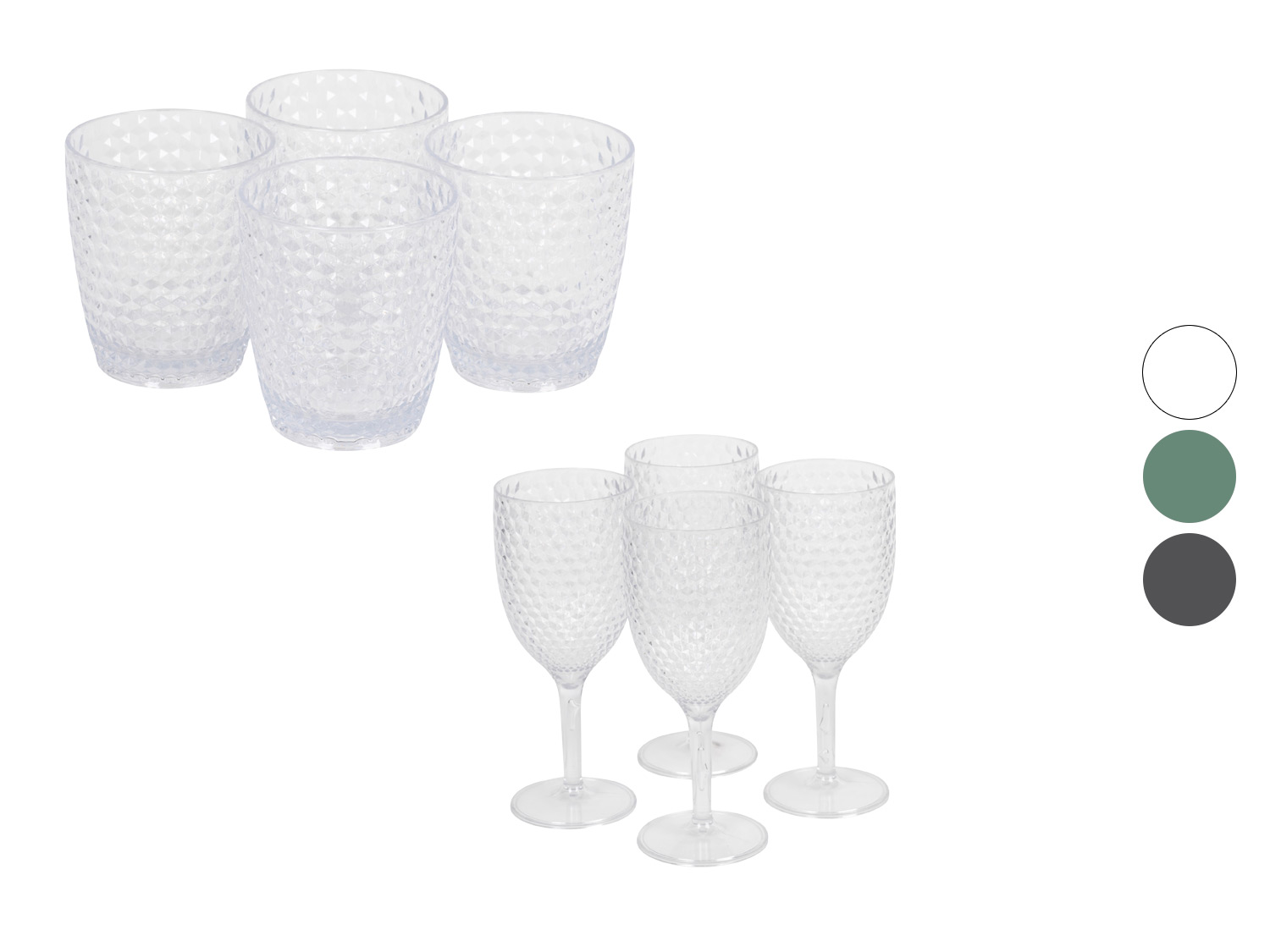 Cambridge Lot de verres en plastique, 4 pièces