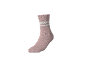 Chaussette rose avec deux rayures blanches