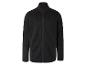 Un sweat-shirt noir à fermeture éclair.