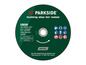 Un disque de coupe Parkside pour métal avec des instructions de sécurité.