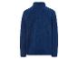 Une veste en polaire bleu marine à manches longues.
