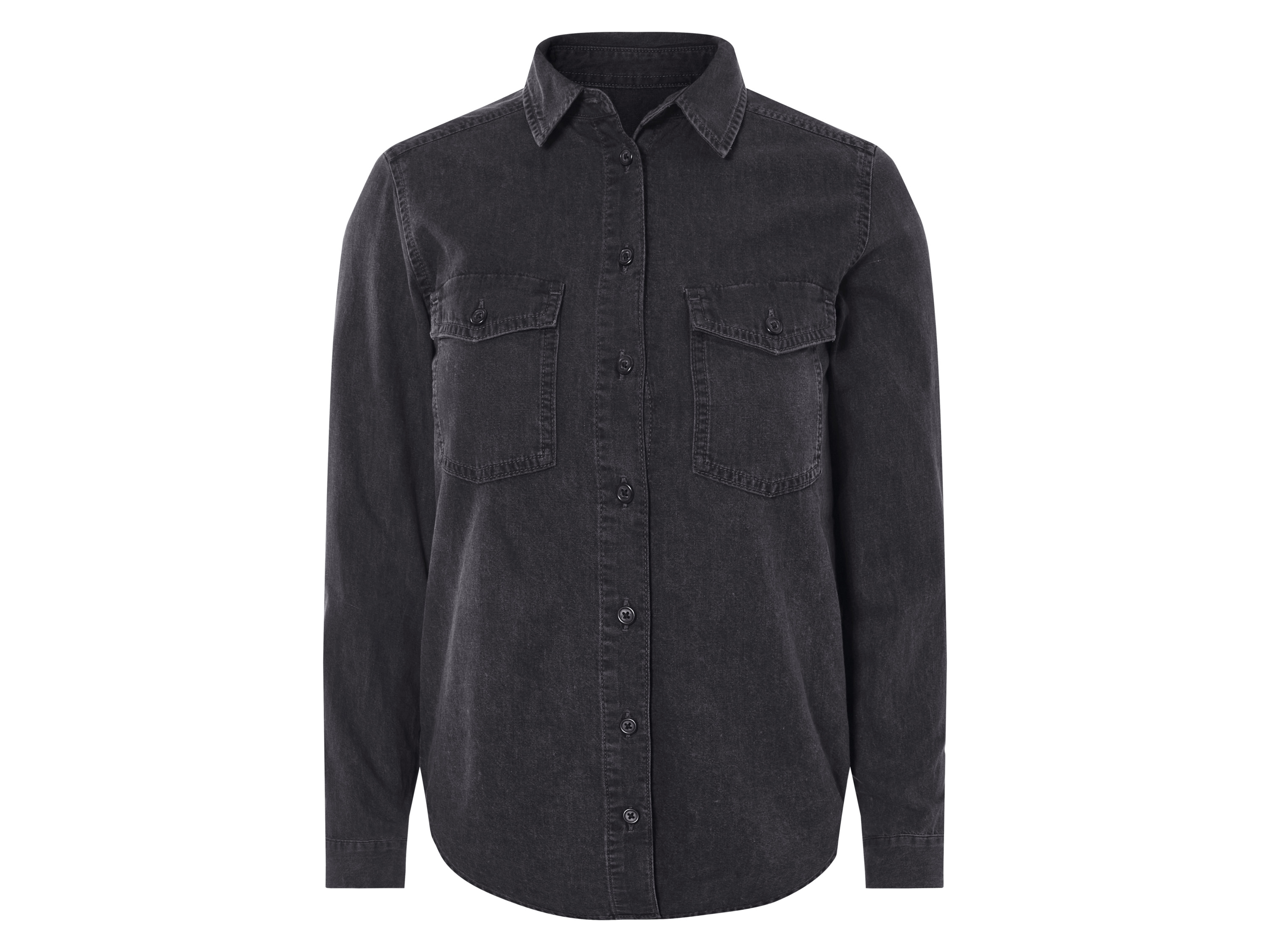esmara® Chemise en jean femme (gris foncé, 36)