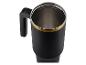 Mug thermique noir avec anse et bande dorée, avec intérieur métallique