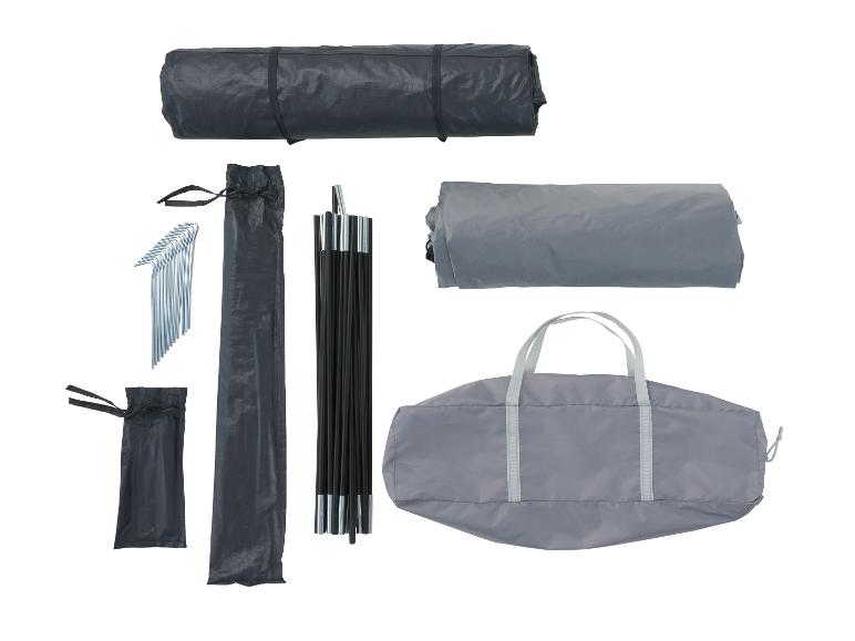 Kit de tente de camping avec toile, piquets, arceaux et sacs de transport