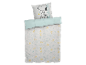 Parure de lit Peanuts : housse de couette et taie d'oreiller.