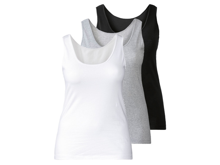 Aller en mode plein écran : esmara® Lot de 3 débardeurs femme - Image 2