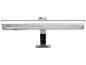 Lampe de miroir LED chromée, 30 cm de long