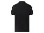 Polo noir à manches courtes, vue de dos.