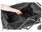 Chariot de transport pliable noir avec tissu résistant.