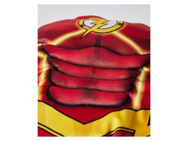 Haut de costume Flash avec logo et faux muscles.