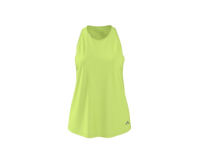 Débardeur de sport femme vert citron.