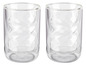 Deux verres avec une forme torsadée.