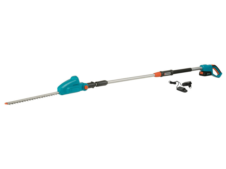 Taille-haie Gardena sans fil avec chargeur.