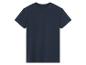 T-shirt bleu marine à manches courtes.