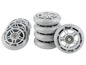 Six roues de patins à roulettes Crivit grises de 84 mm.