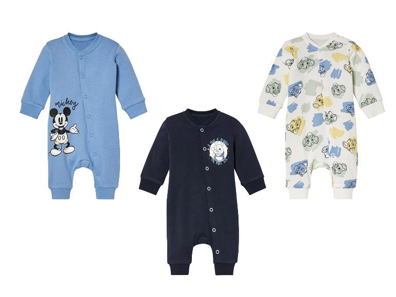 Combinaisons pour bébés avec Mickey Mouse, Le Roi Lion et un design simple.