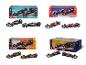 Ensembles de modèles de voitures de course à l'échelle 1:43 dans des emballages cadeaux.