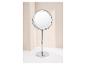 Miroir de maquillage sur pied avec éclairage LED.