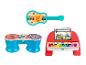 Jouets musicaux Baby Einstein : une guitare, des tambours et un piano avec écran.