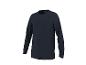 T-shirt homme à manches longues bleu foncé sur fond blanc.