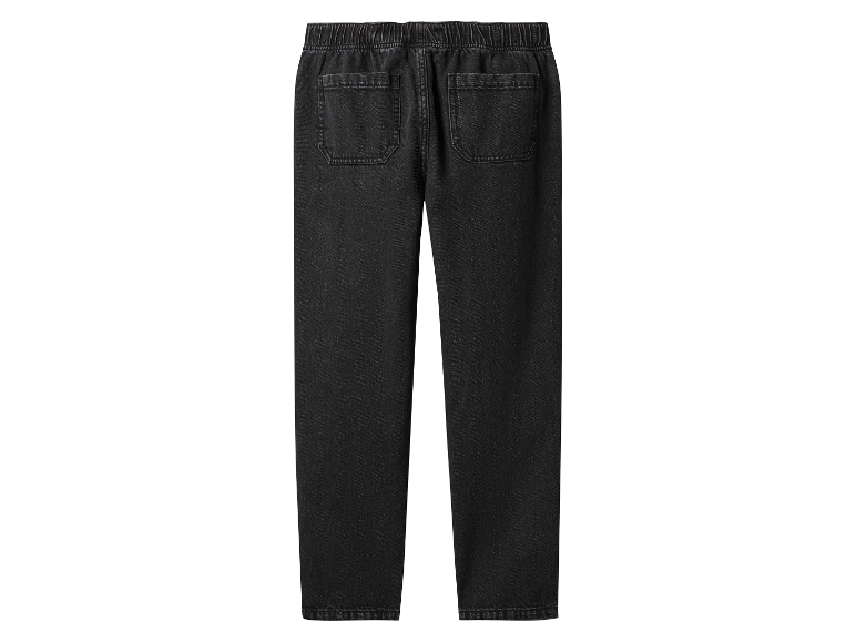 Pantalon en jean noir pour enfant avec élastique.
