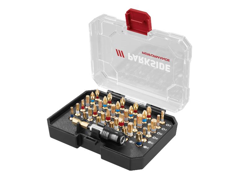Coffret de tournevis Parkside : embouts multiples, doré.