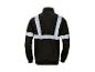 Veste de travail noire avec bandes réfléchissantes, vue arrière