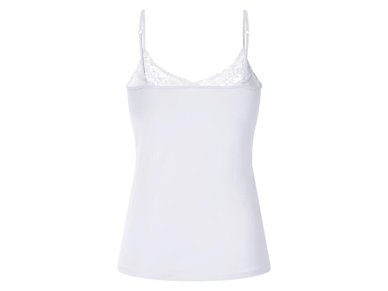 Débardeur blanc pour femme avec dentelle, vue arrière