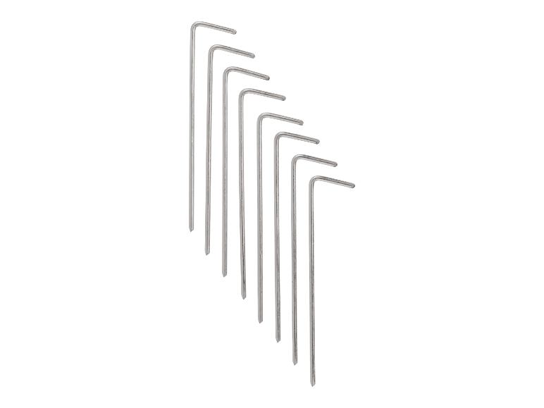 Sept piquets de tente en métal