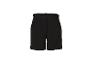Shorts de sport noirs pour femme avec poches zippées et taille ajustable.