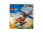 Hélicoptère de sauvetage des pompiers Lego City avec une figurine.