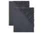 Deux draps-housses gris foncé.