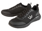 Deux paires de baskets WellWalk noires avec empeigne en mesh.