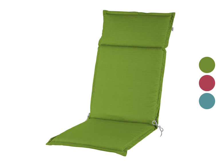 Coussin de chaise de jardin Viking vert avec dossier et assise.
