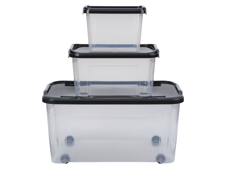 Aller en mode plein écran : LIVARNO home Set de 3 boîtes de rangement, avec couvercles - Image 2