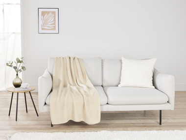 LIVARNO home Plaid en maille, 130 x 150 cm