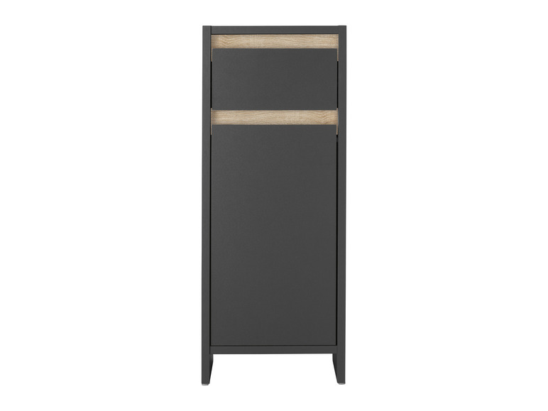 Aller en mode plein écran : LIVARNO home Armoire latérale de salle de bains Oslo, 32 x 80 x 28 cm, anthracite - Image 1