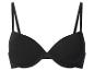 Soutien-gorge push-up noir à bretelles réglables.