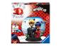 Un puzzle 3D de Ravensburger avec Miraculous, Ladybug et Chat Noir.