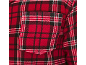 Gros plan d'une chemise à carreaux rouge avec poche