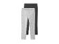 Deux paires de leggings, un gris clair et un gris foncé
