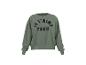 Sweat-shirt vert avec le texte noir 'JE T'AIME PARIS'.