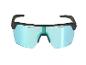 Lunettes de soleil de sport noires avec verres bleus